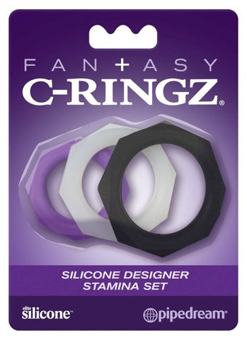 Fantasy C-Ringz Silicone Designer Stamina Cock Ring Set - Cock Rings