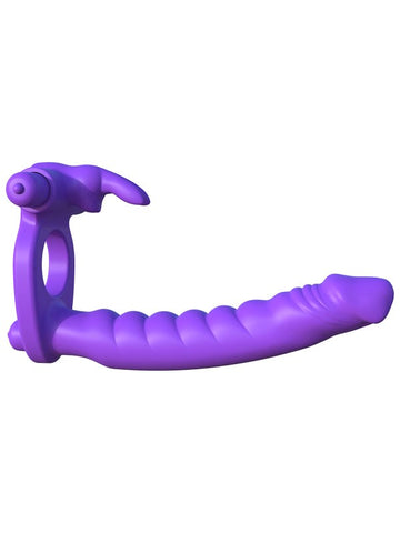Fantasy C-Ringz Silicone Double Penetrator Rabbit - Vibrating Cock Rings