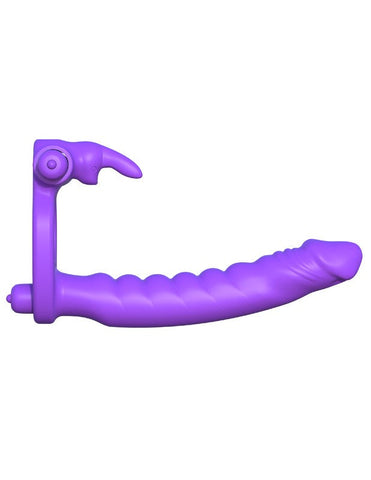 Fantasy C-Ringz Silicone Double Penetrator Rabbit - Vibrating Cock Rings