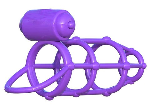 Fantasy C-Ringz Vibrating Climax Cock Cage by Pipedream - Cock Rings