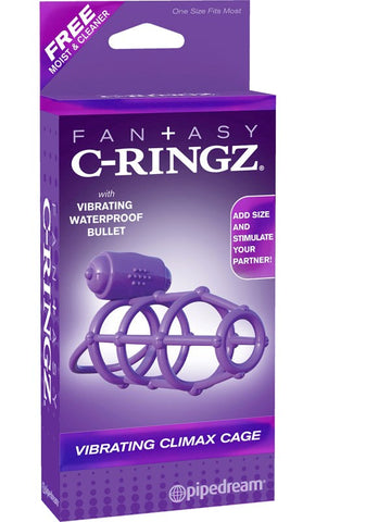 Fantasy C-Ringz Vibrating Climax Cock Cage by Pipedream - Cock Rings