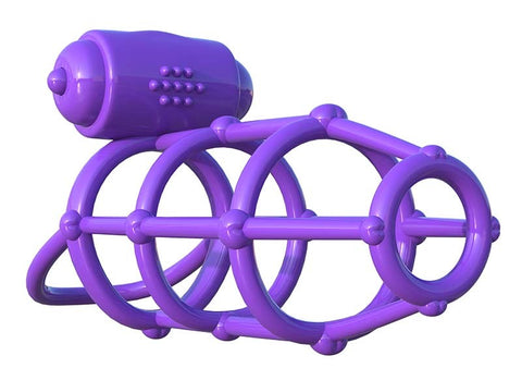 Fantasy C-Ringz Vibrating Climax Cock Cage by Pipedream - Cock Rings