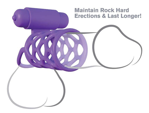 Fantasy C-Ringz Vibrating Couples Cock Cage - Cock Rings