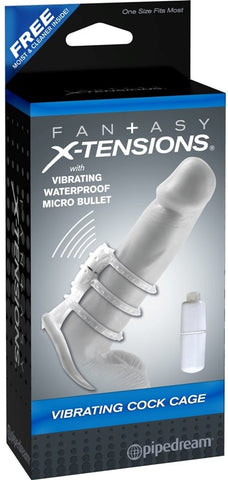 Fantasy X-Tensions Vibrating Cock Cage - Pumps, Extenders and Sleeves