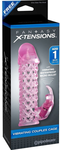 Fantasy X-Tensions Vibrating Couples Cock Cage - Pumps, Extenders and Sleeves