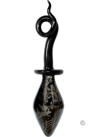 Fashionistas Pig Tail Glass Butt Plug Large by Icon Brands - Butt Plugs