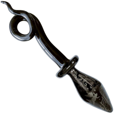 Fashionistas Pig Tail Glass Butt Plug Large by Icon Brands - Butt Plugs