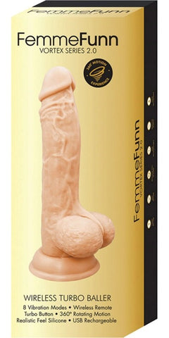 Vortex Series 2.0 Wireless Turbo Baller by FemmeFunn - Masturbators and Strokers