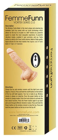 Vortex Series 2.0 Wireless Turbo Baller by FemmeFunn - Masturbators and Strokers