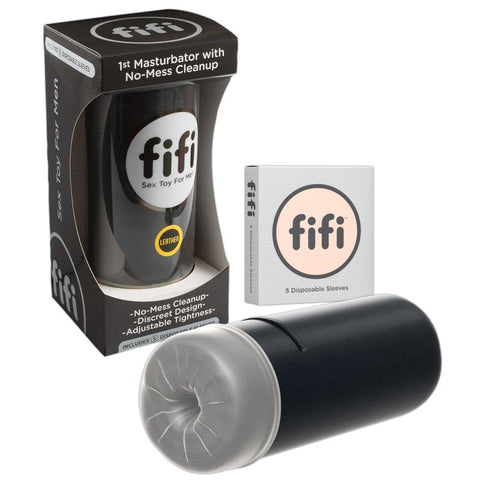 Fifi Leather Masturbator With 5 Sleeves by Sportsheets - Masturbators and Strokers