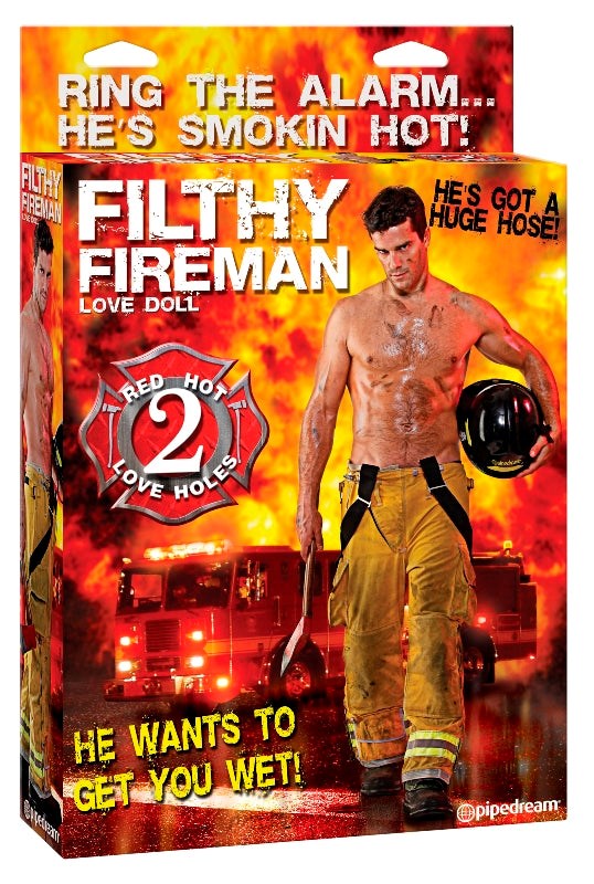 Filthy Fireman Blow Up Doll - - Love Dolls