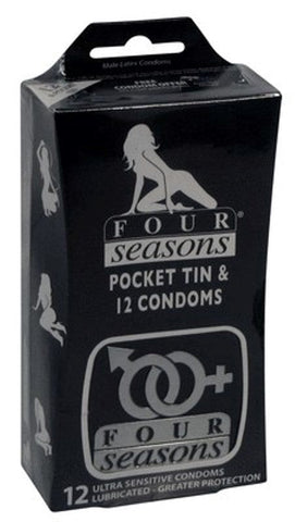 12s Regular Condoms In Black Collectors Tin - Condoms