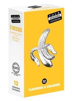 Flavours and Colours 12 Pack by Four Seasons - Condoms