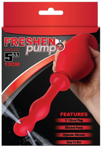 Freshen Douche 5 Silicone Red Anal Cleanser - Anal Cleansing
