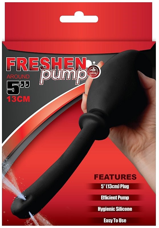 Freshen Pump Black 13cm Douche - - Anal Cleansing