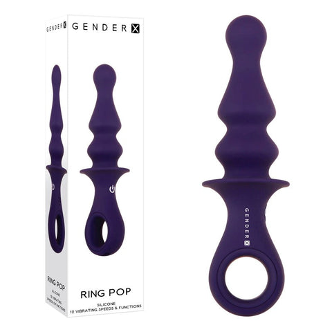 Gender X Ring Pop Vibrating Plug Blue by Evolved Novelties - Butt Plugs