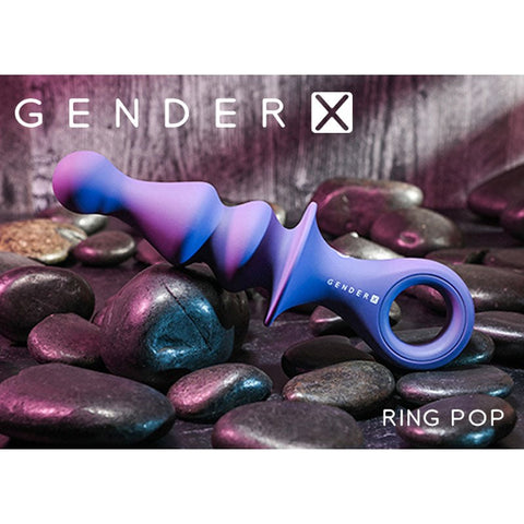 Gender X Ring Pop Vibrating Plug Blue by Evolved Novelties - Butt Plugs