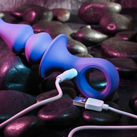 Gender X Ring Pop Vibrating Plug Blue by Evolved Novelties - Butt Plugs