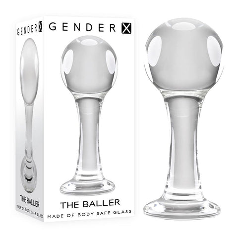 Gender X The Baller Clear Glass by Evolved Novelties - Butt Plugs