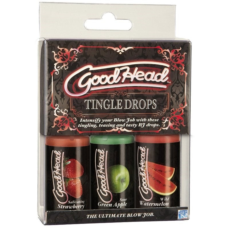 Good Head: Tingle Drops - 3 Pack - - Delay and Excite Sprays