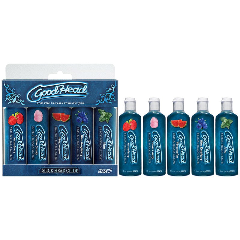 GoodHead Slick Head Glide 5-Pack - - Water Based Lubes