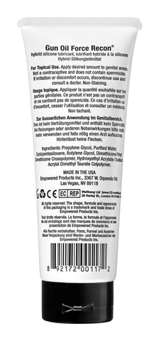 Force Recon Tube Water Based Lube by Gun Oil - Water Based Lubes