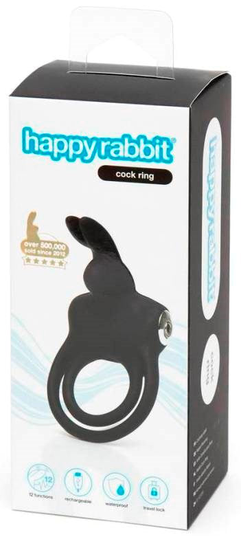 Happy Rabbit Stimulating Rechargeable Rabbit Cock Ring - - Cock Rings