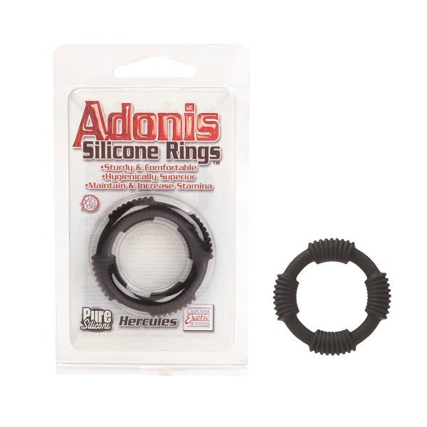 Hercules Silicone Cock Ring Black - - Cock Rings