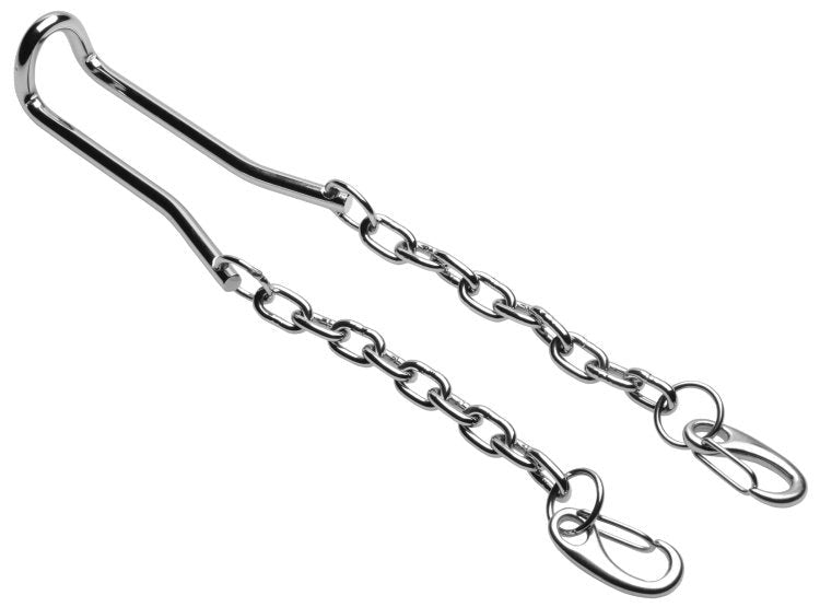 Hitch Metal Ball Stretcher With Chains - - Cock Rings