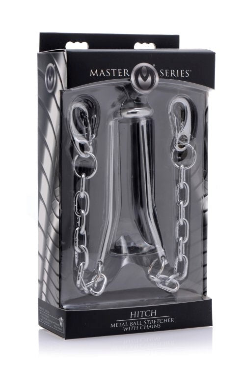 Hitch Metal Ball Stretcher With Chains - - Cock Rings