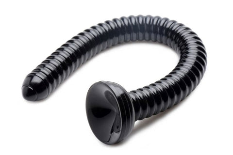 Hosed Ribbed Anal Snake by XR Brands - Anal Cleansing