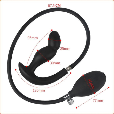 Inflatable Silicone Dildo Anal Extender Dilator by BDStyle - Butt Plugs