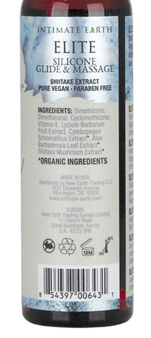 Elite Glide and Massage by Intimate Earth - Silicone Based Lubes