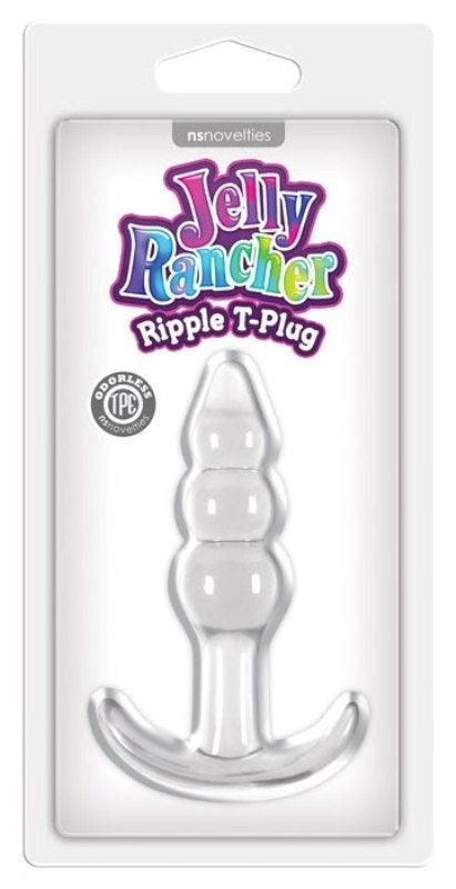 Jelly Rancher T Plug Ripple Clear - - Butt Plugs