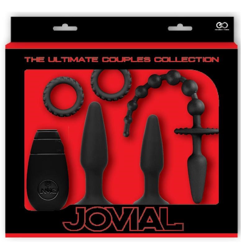 Jovial 5 Piece Anal Kit With Vibrating Butt Plug - - Butt Plugs