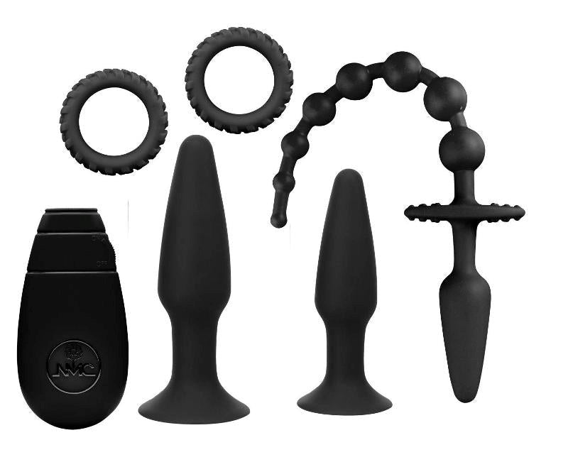 Jovial 5 Piece Anal Kit With Vibrating Butt Plug - - Butt Plugs