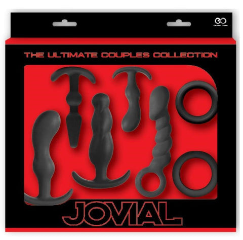Jovial 7 Piece Anal Kit Black by NANMA Corporation - Butt Plugs