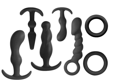 Jovial 7 Piece Anal Kit Black by NANMA Corporation - Butt Plugs