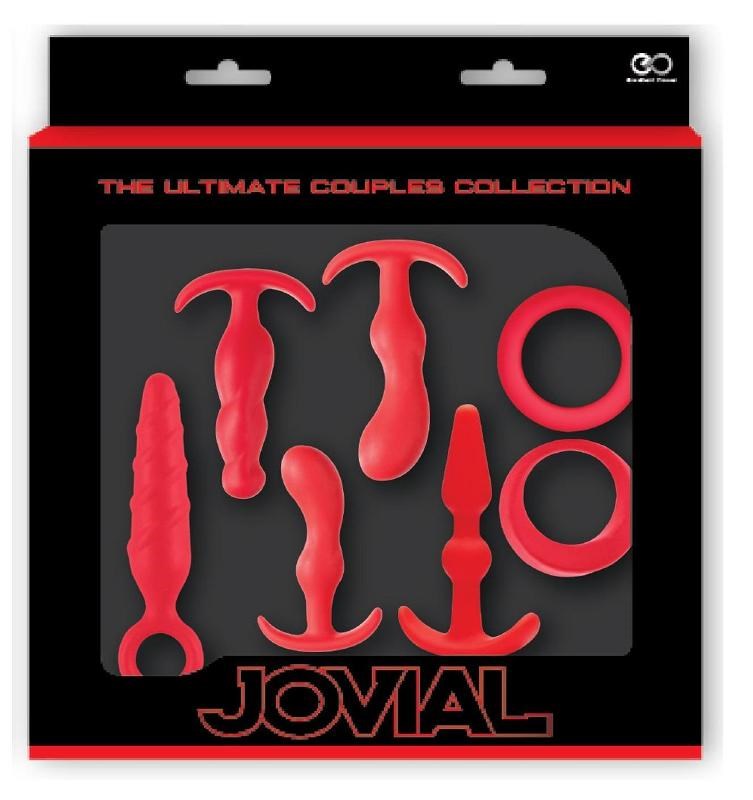 Jovial 7 Piece Anal Kit Red - - Butt Plugs