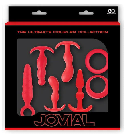 Jovial 7 Piece Anal Kit Red by NANMA Corporation - Butt Plugs