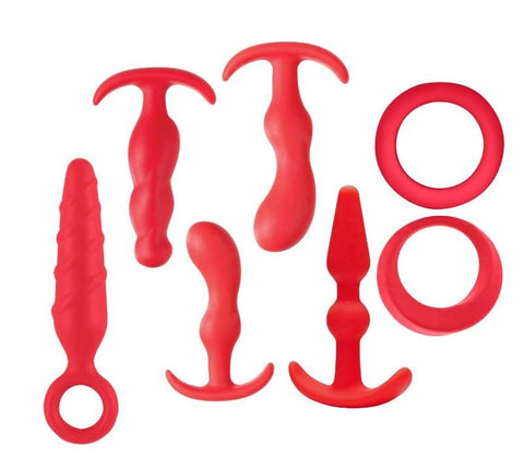 Jovial 7 Piece Anal Kit Red by NANMA Corporation - Butt Plugs