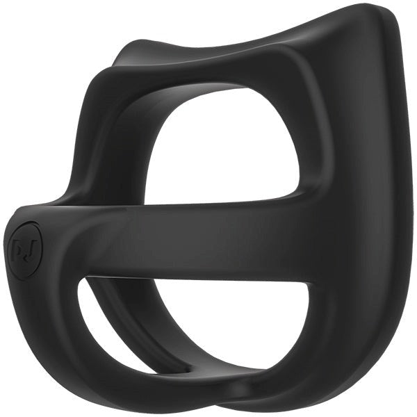 Kink Cock Jock Silicone Splitter Black - - Cock Rings