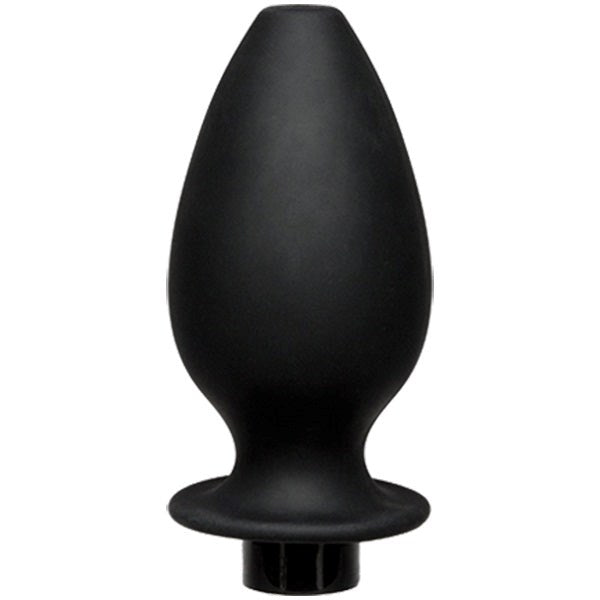 Kink Flow Fill Silicone Anal Douche Accessory Black - - Enemas and Douches