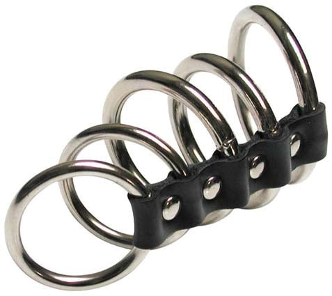 KinkLab 5 Gates Of Hell Rubber Cock Ring by The Stockroom - Cock Rings