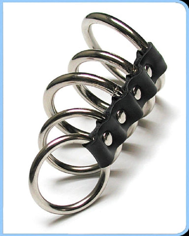 KinkLab 5 Gates Of Hell Steel Cock Ring The Stockroom - Cock Rings