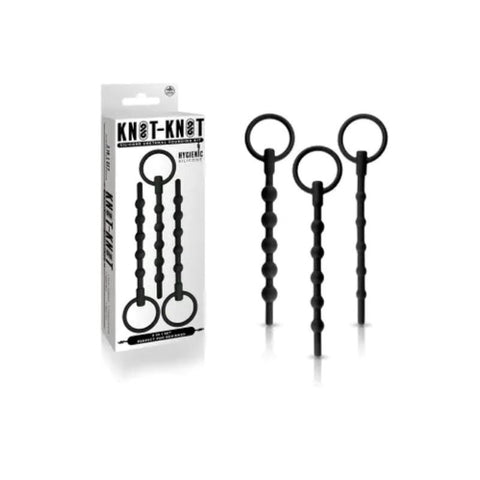 Silicone Urethal Sounding Kit Ribbed Penis Plug - Penis Plugs