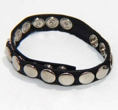 Leather Cock Rings With 5 Snap Locks by BDStyle - Cock Rings