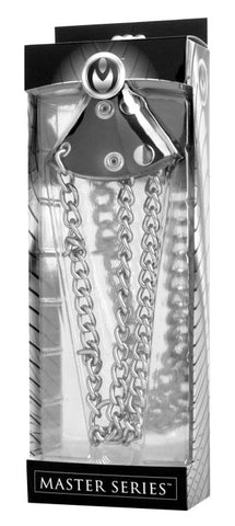 Leather Parachute Steel Ball Stretcher by XR Brands - Cock Rings