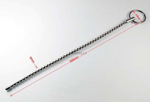 Long Shanks Beaded Urethral Sound by BDStyle - Penis Plugs