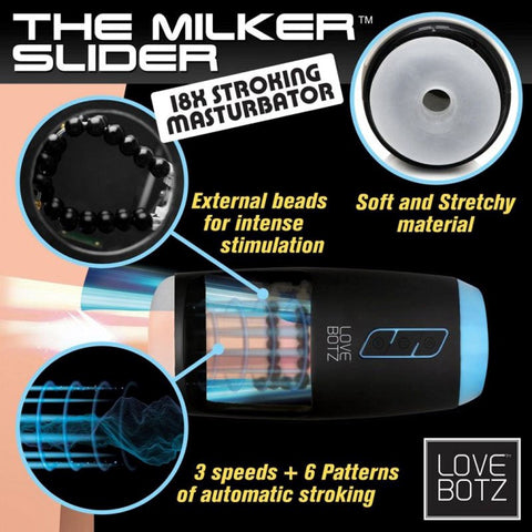 LoveBotz The Milker Slider 18X Stroking Masturbator - Masturbators and Strokers